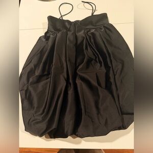 H&m  black dress satin bubble dress sz xs nwt